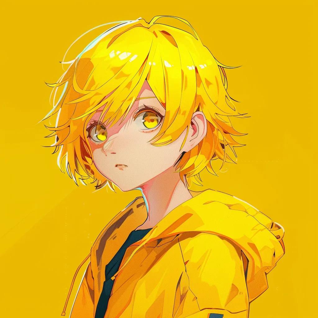 yellow anime pfp yellow, shinobu, nazuna, nagi, nico