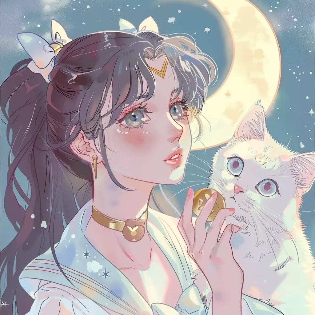 sailor moon cat pfp miko, moon, cardcaptor, nezuko, kitty