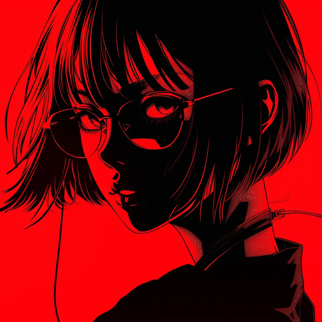 cool red anime pfp