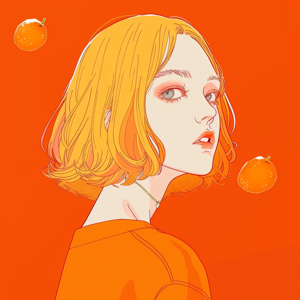 orange anime pfp orange, red, nami, lofi, grunge