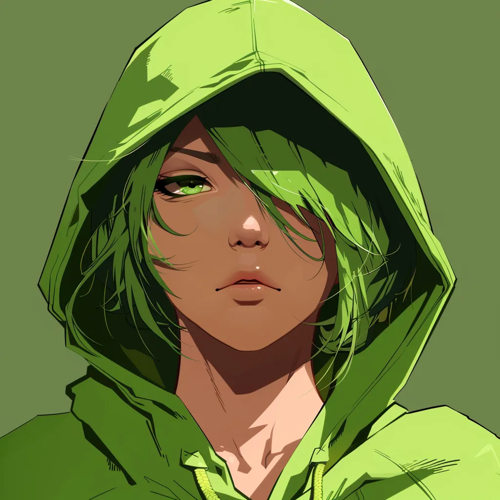 sage green anime pfp