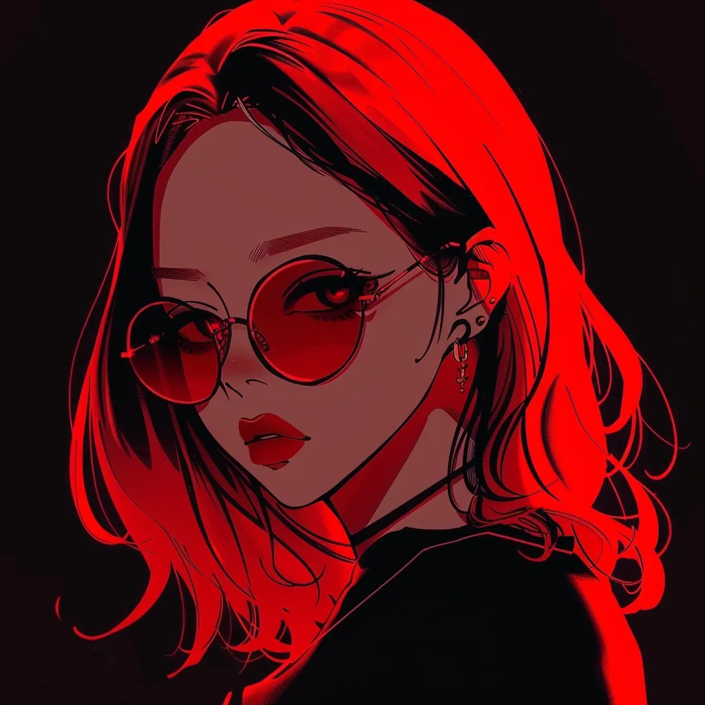 dark red anime pfp