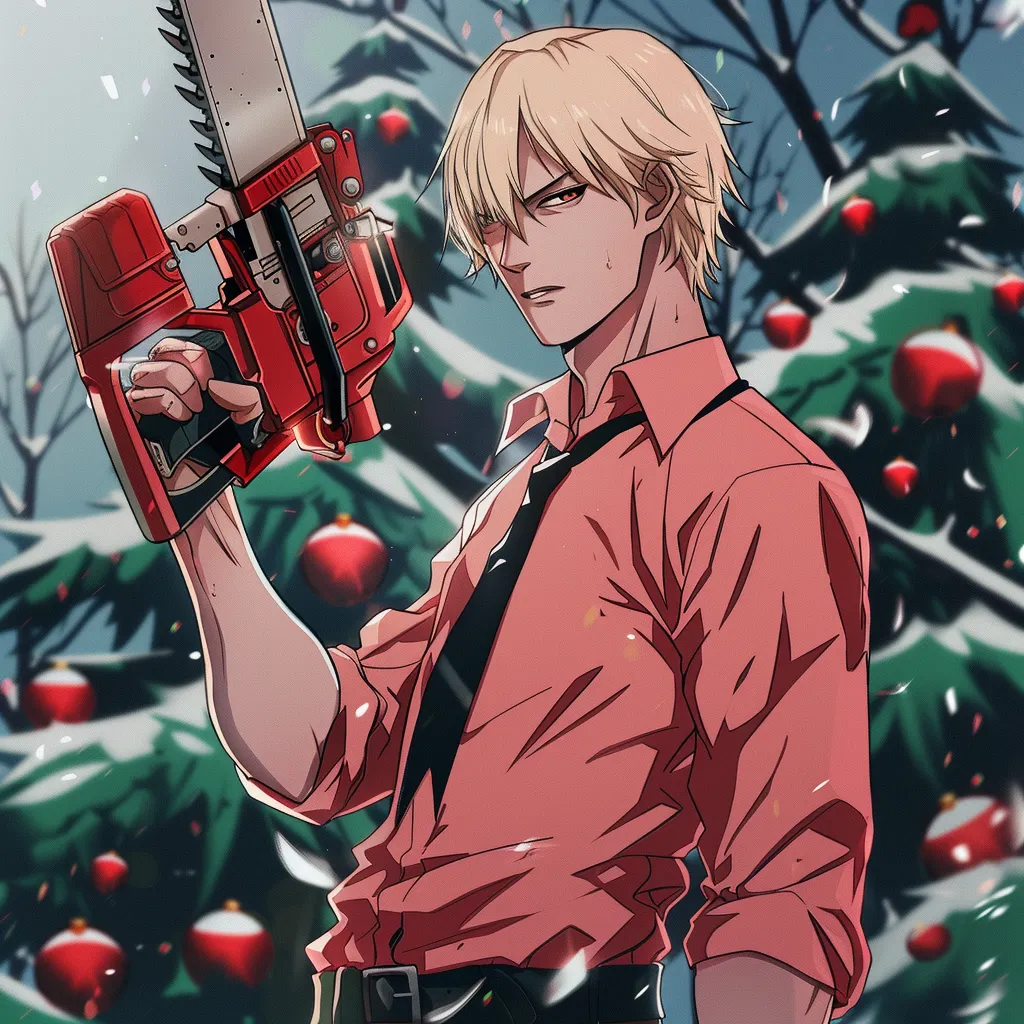 chainsaw man matching pfp christmas