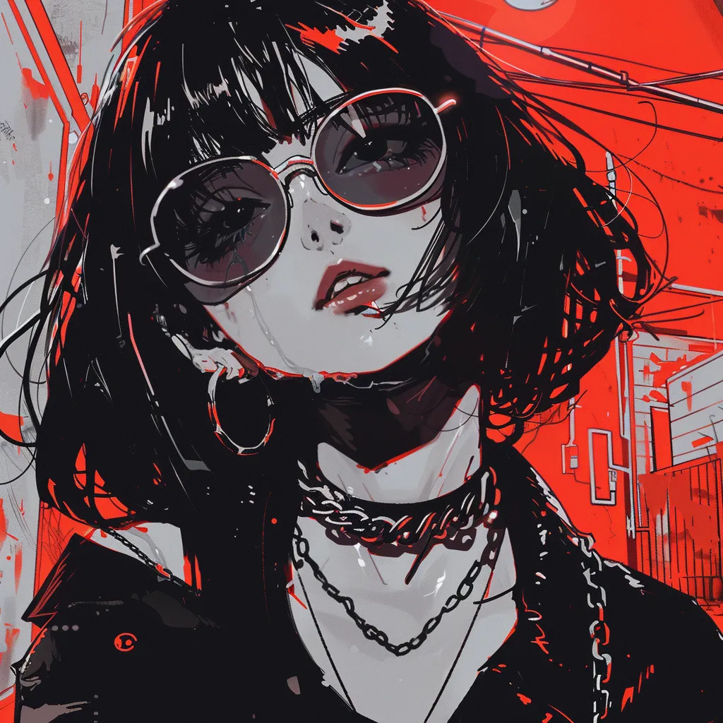grunge aesthetic anime girl pfp