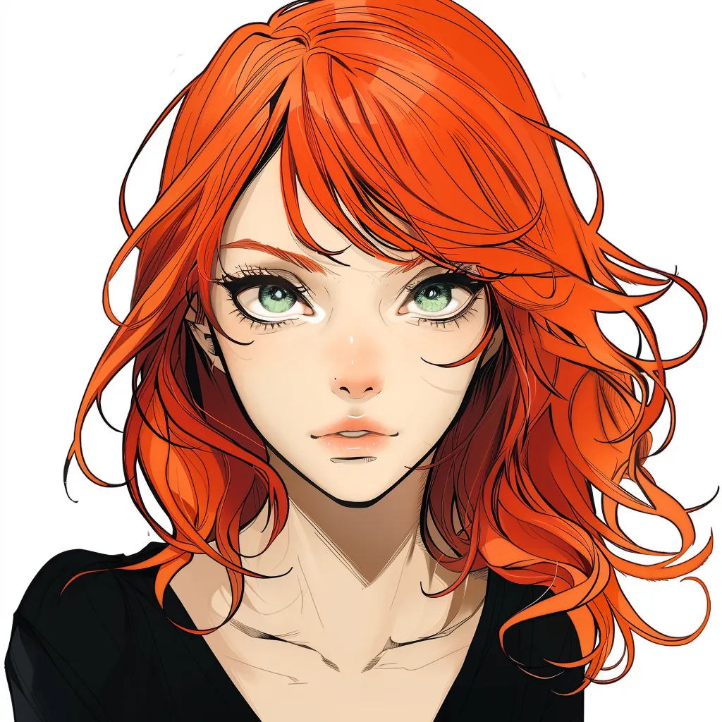 red hair anime pfp nami, orihime, orange, girl, study