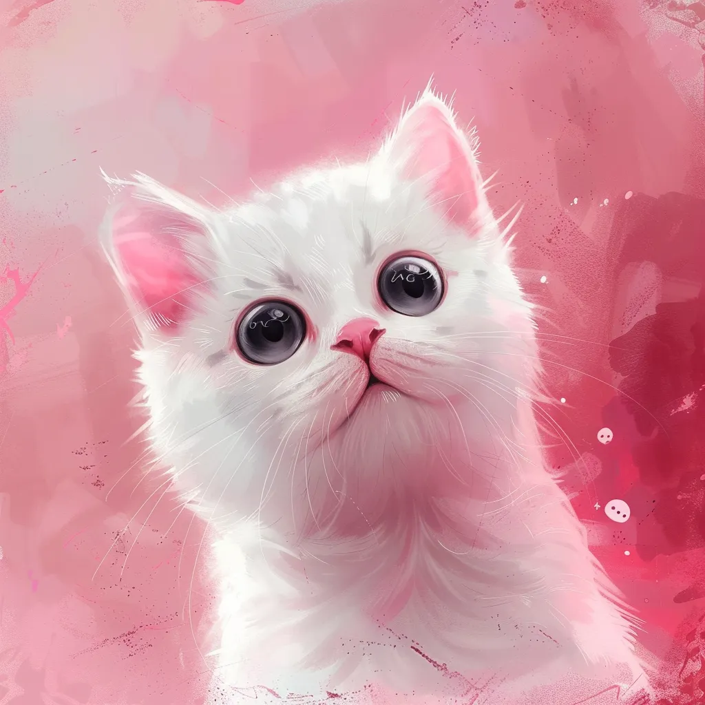 cute cat pfp pink