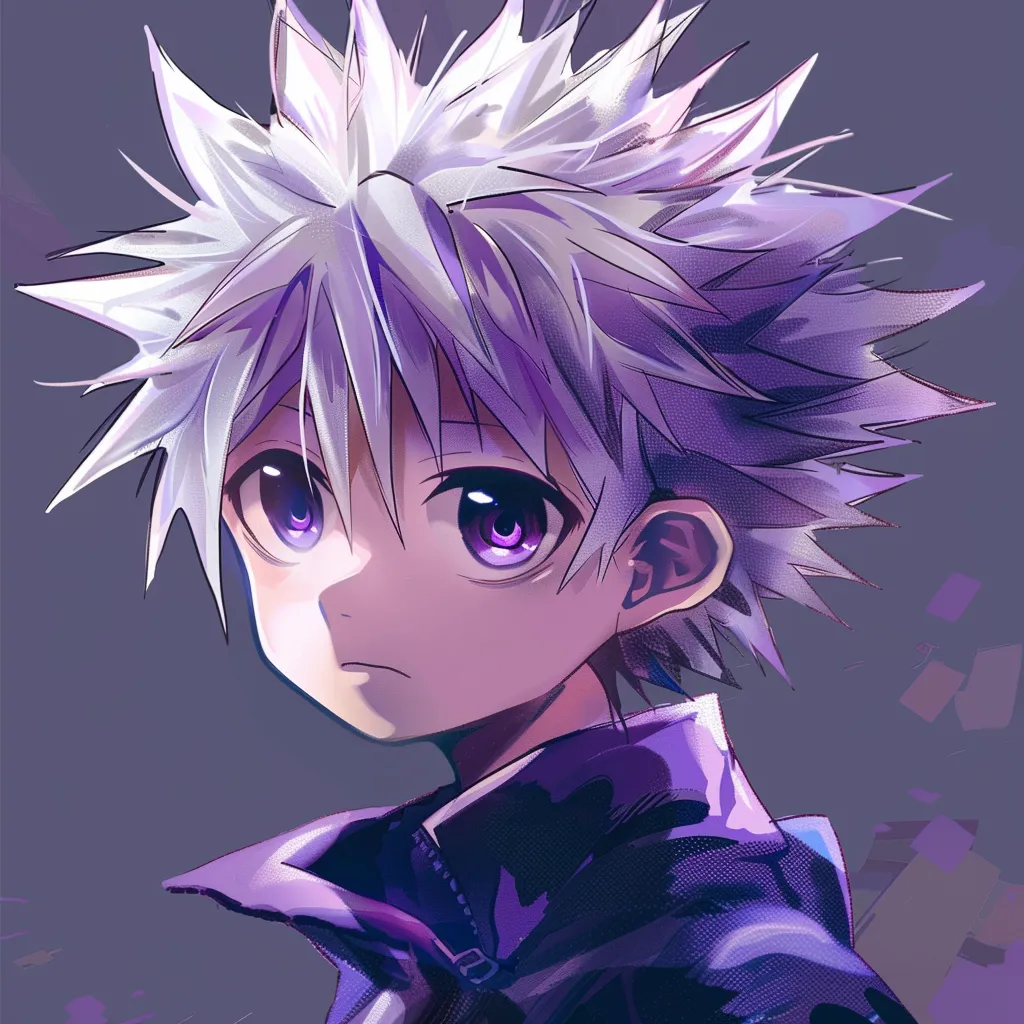 killua anime pfp killua, purple, nanakusa, inosuke, tanjiro