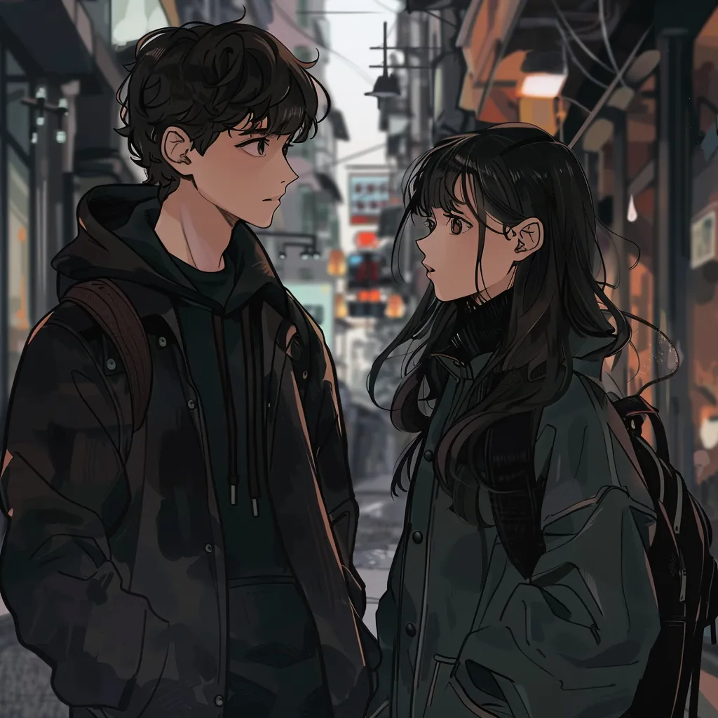 aesthetic anime pfp boy and girl