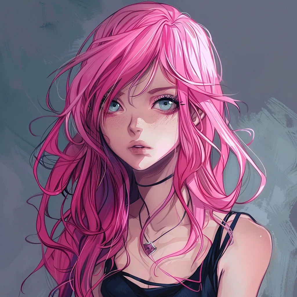 pink hair anime pfp