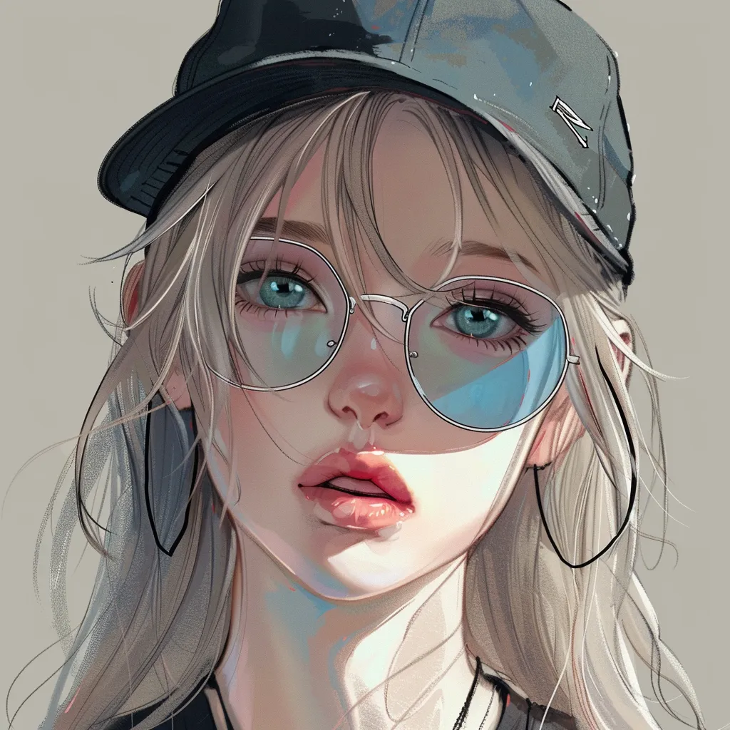 alt anime pfp study, sunglasses, unknown, glasses, girl