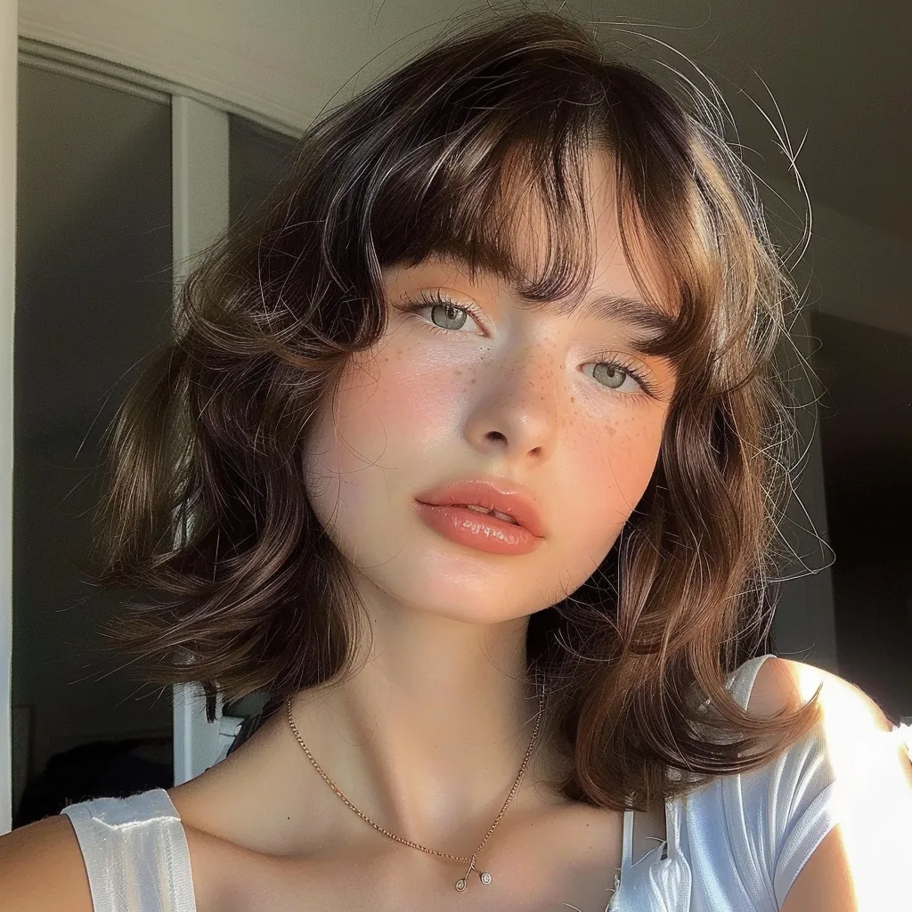 cute pfp for tiktok brown hair