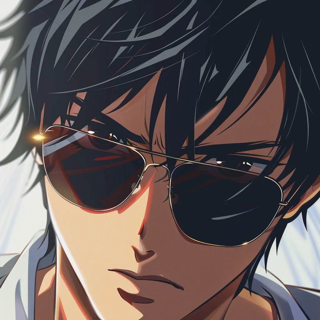 anime pfp with glasses eren, sunglasses, sehiro, toji, levi