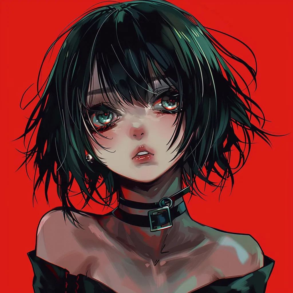 emo anime pfp girl