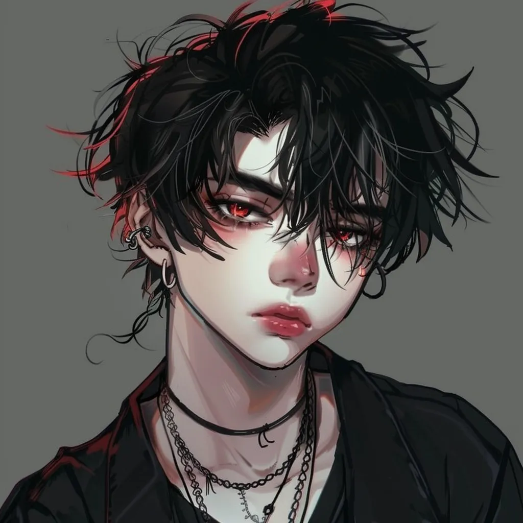 edgy anime guy pfp