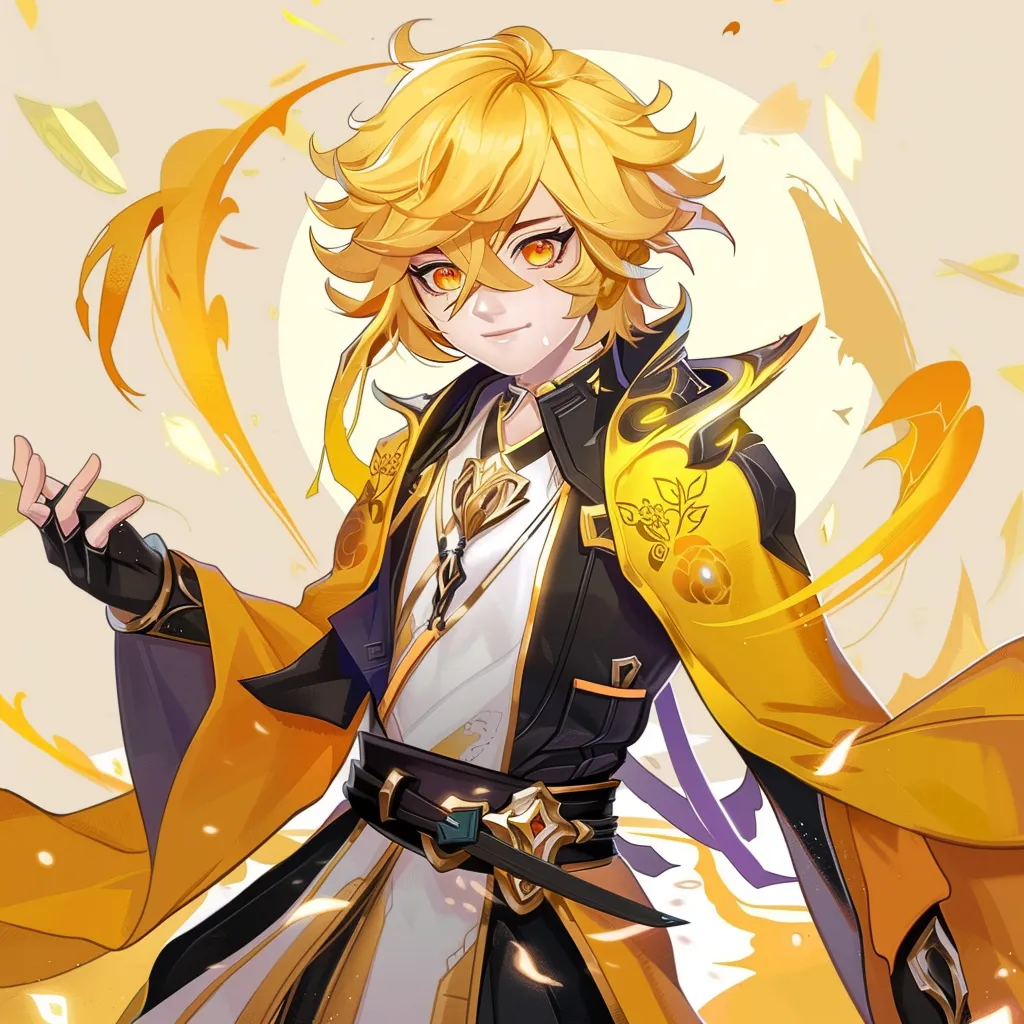 genshin impact pfp aesthetic shinobu, nazuna, nagi, yellow, miko