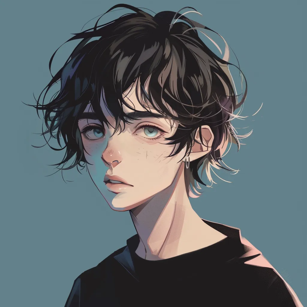 alt anime pfp study, eren, stray, omori, vent