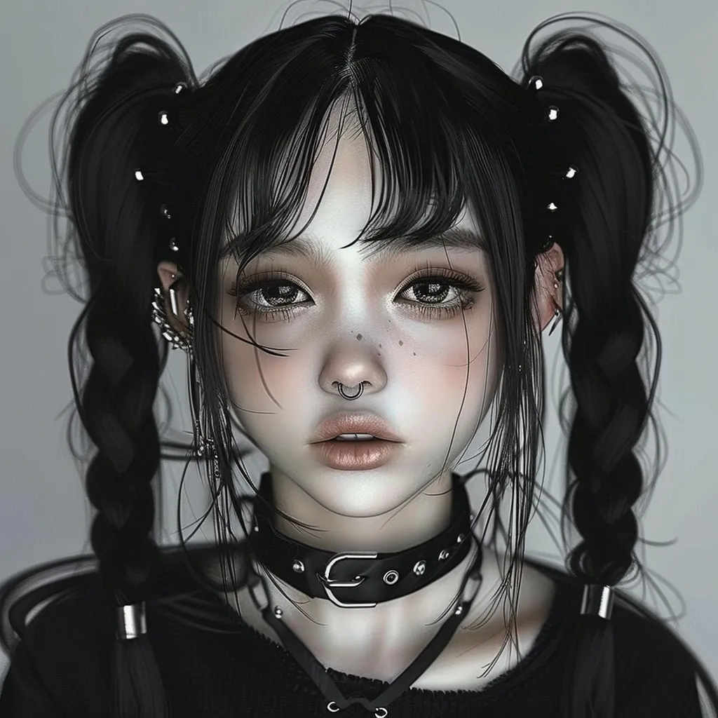 goth anime pfp girl