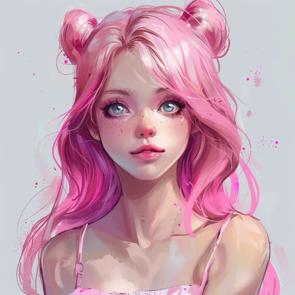 cute pink pfp girl