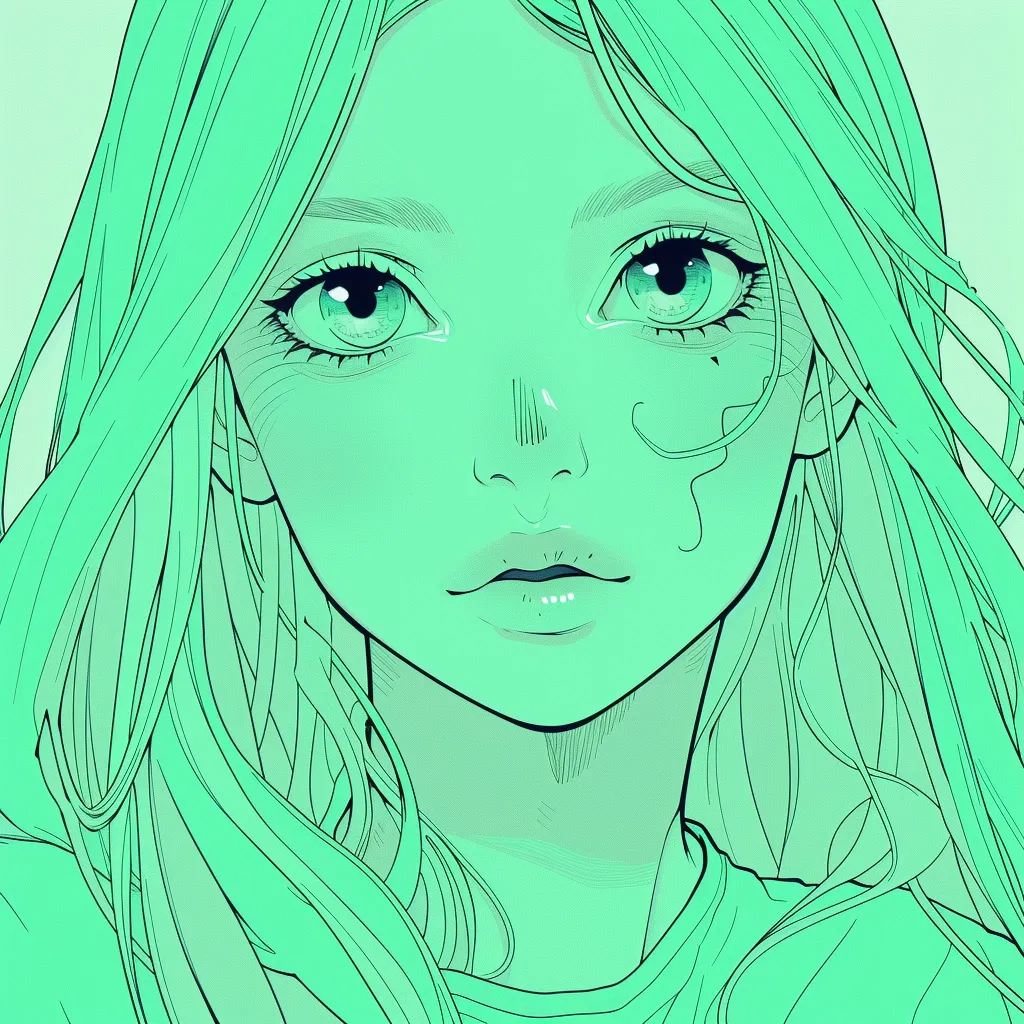 mint green anime pfp