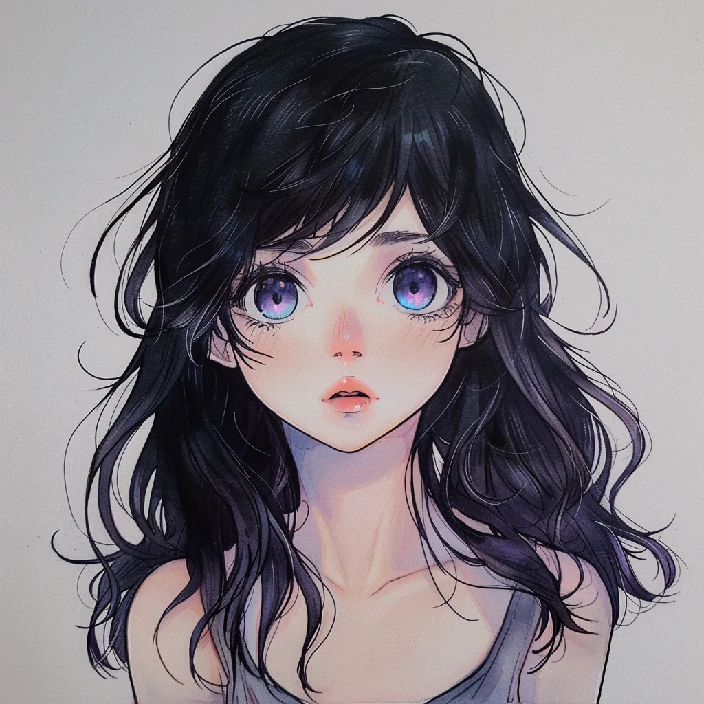 anime drawing pfp violet, unknown, study, girl, tear