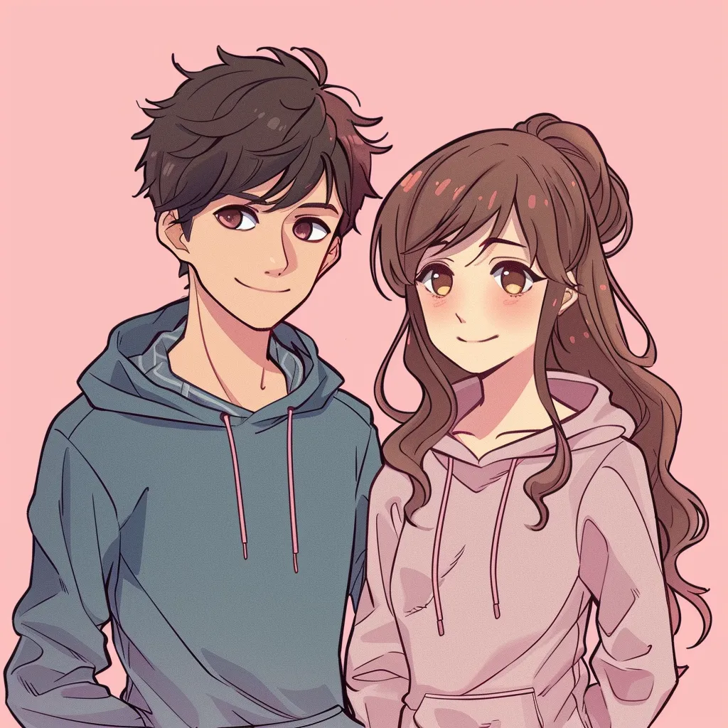 cute matching pfp for best friends boy and girl