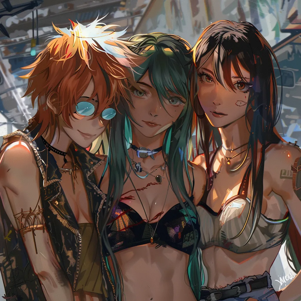 trio anime pfp trio, uta, they, nami, stray