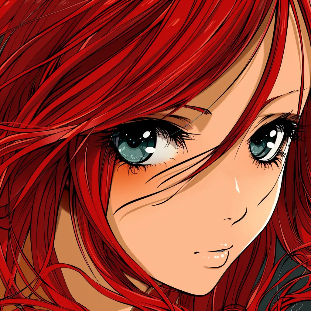 red head anime pfp