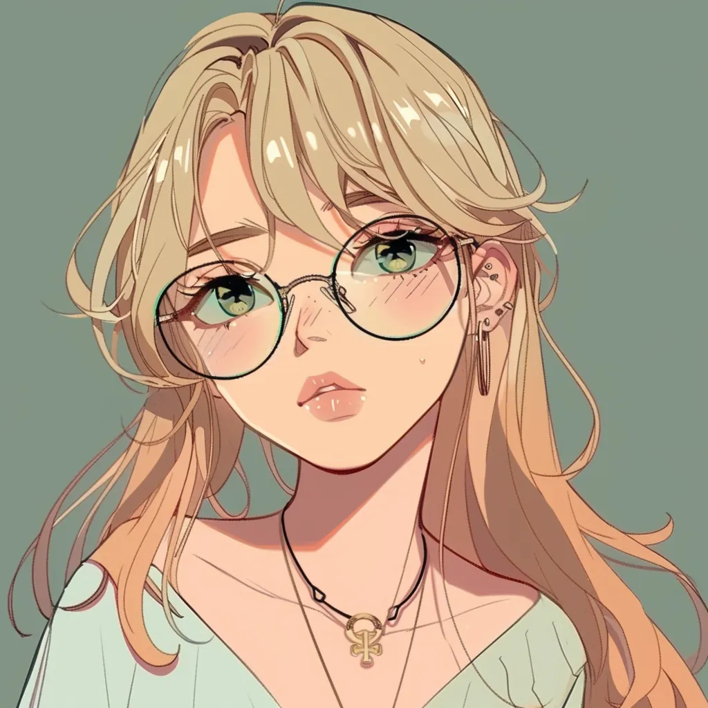 animated anime pfp glasses, study, marin, girl, sunglasses