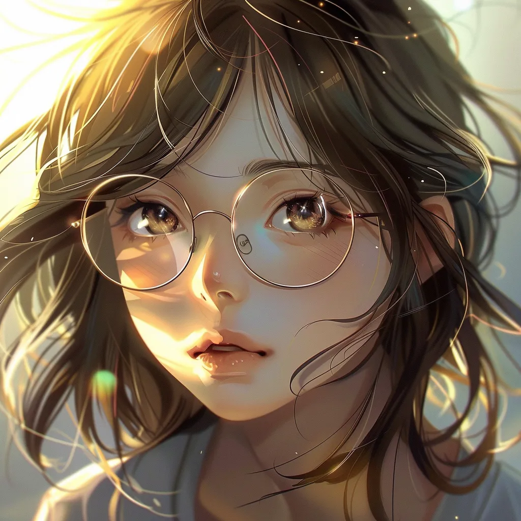 anime pfp with glasses glasses, study, unknown, megumi, ghibli