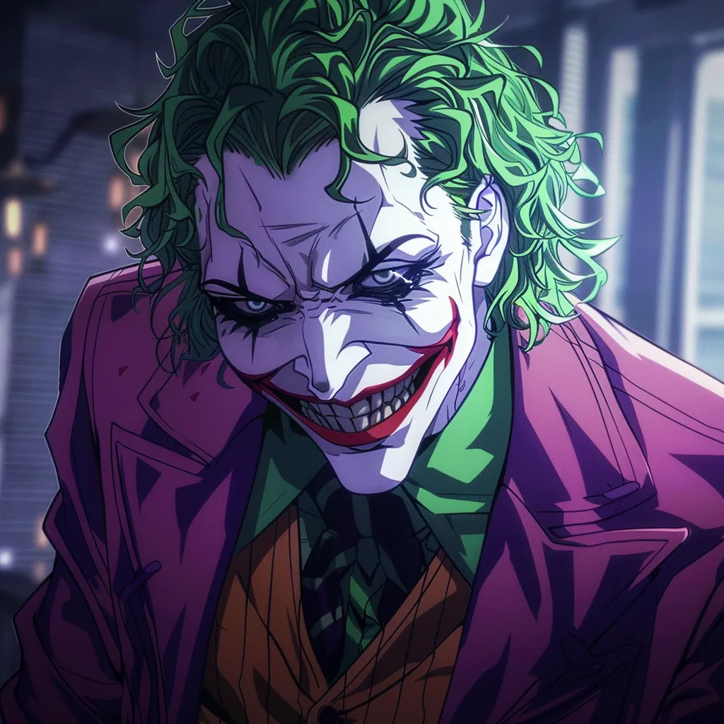 joker anime pfp joker, villain, the, killer, epic