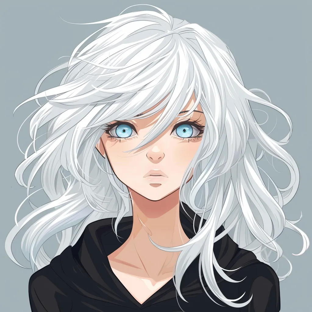 white hair anime pfp