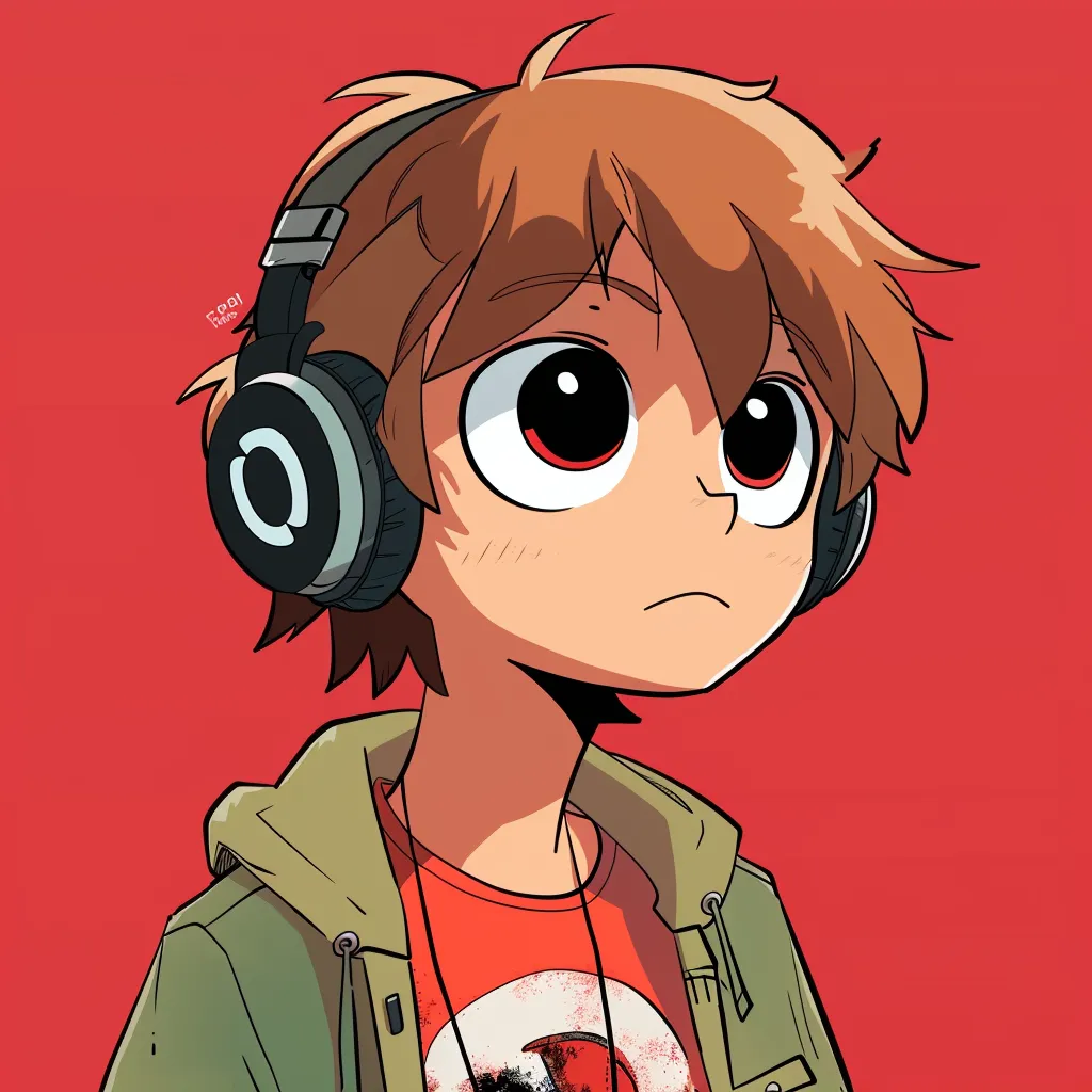 scott pilgrim anime pfp headphones, megumi, inosuke, discord, undertale