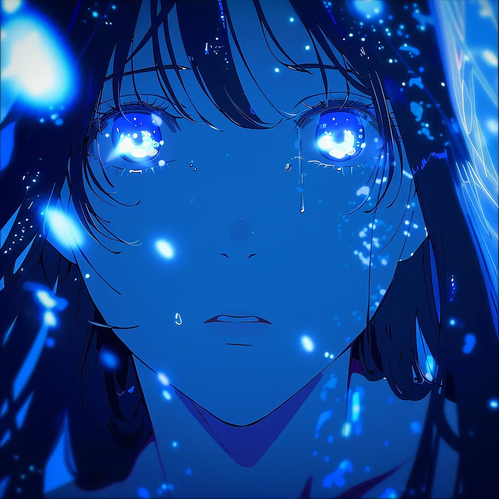 anime pfp  blue