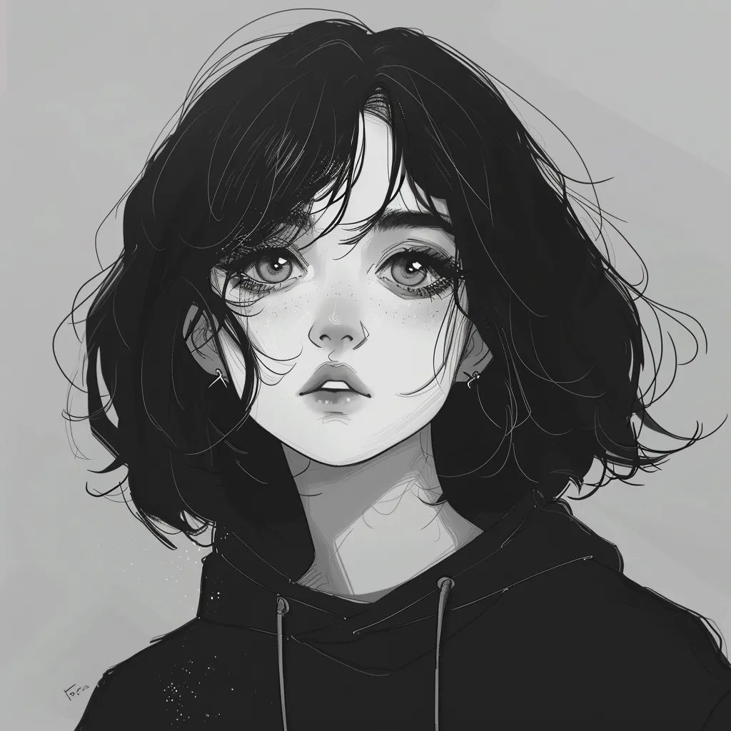 girl anime pfp black