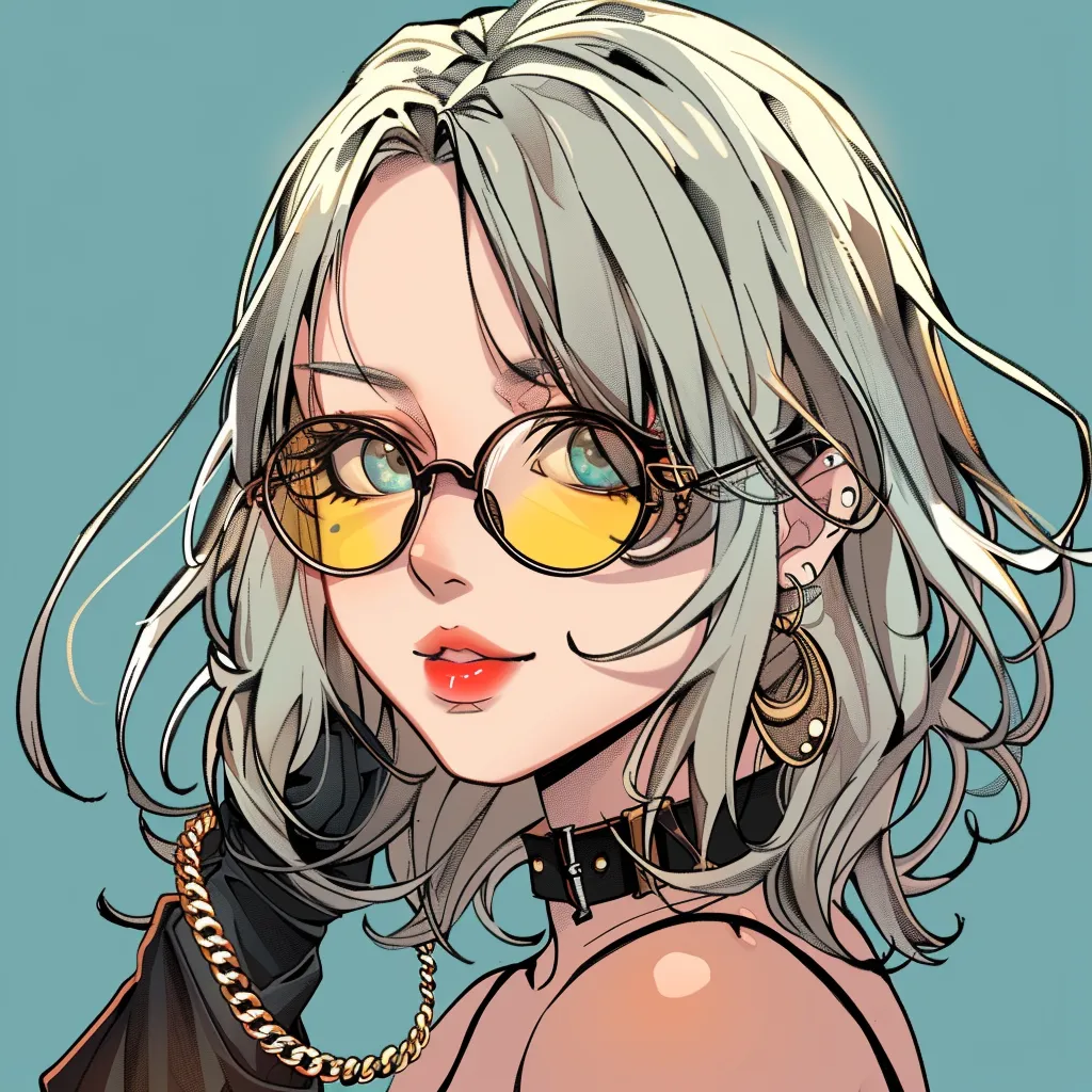 tryhard anime pfp glasses, sunglasses, zepeto, nerd, girl