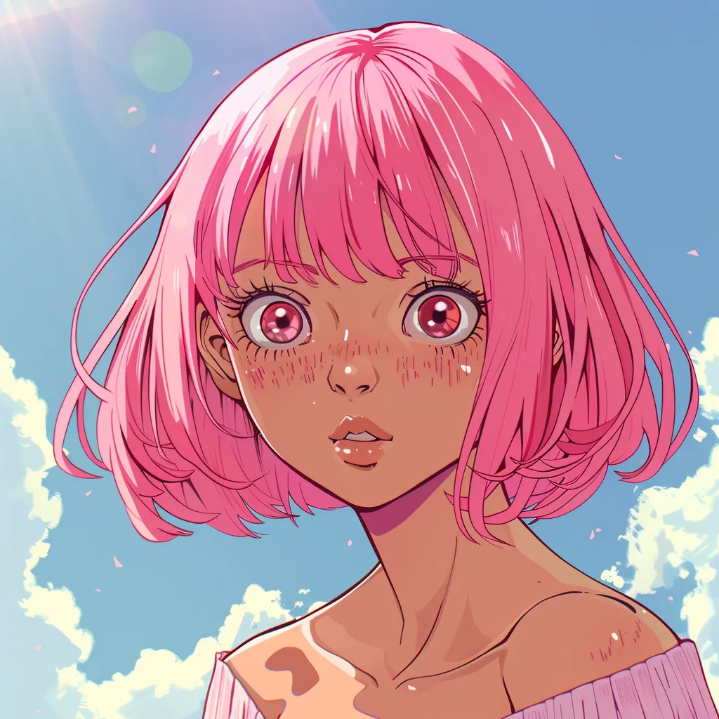 pink y2k anime pfp