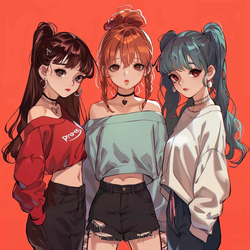 trio anime pfp trio, hakusho, girls, anime, sanrio