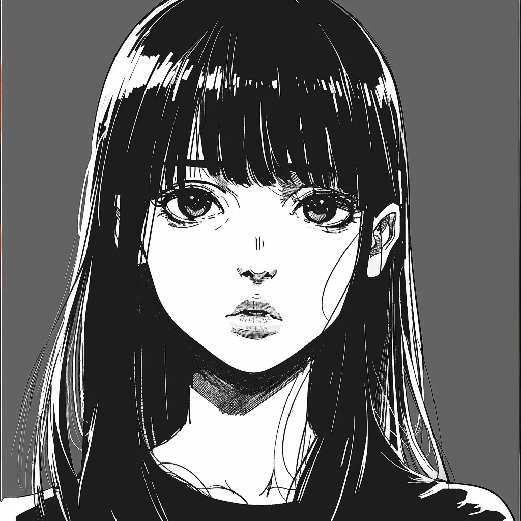 anime black and white pfp 