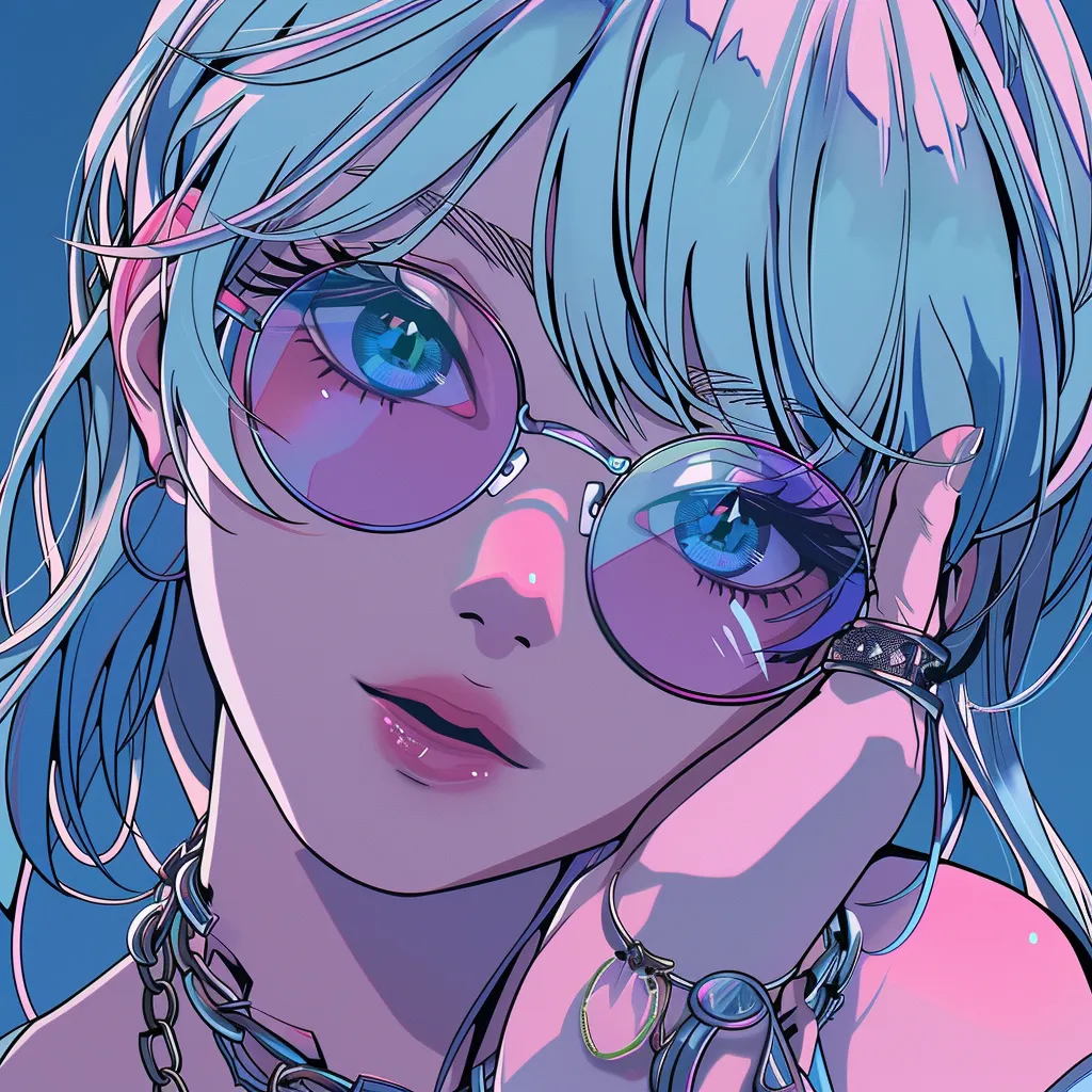 phonk anime pfp glasses, sunglasses, toga, uta, girl