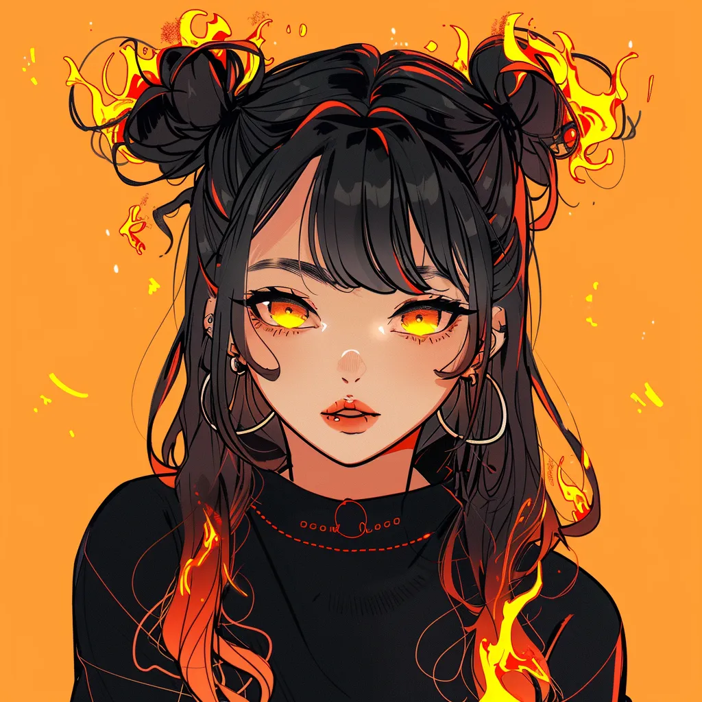 fire anime pfp 