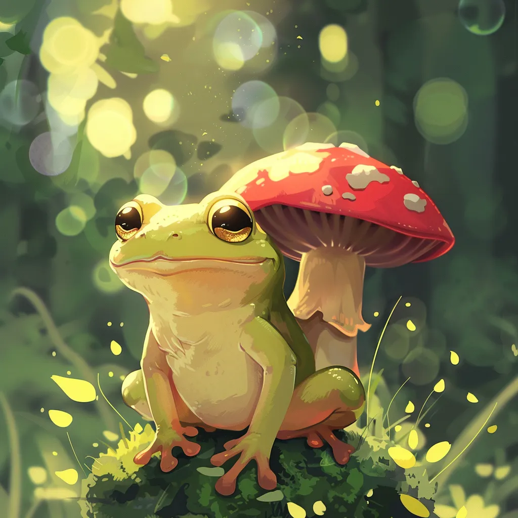 cute frog mushroom pfp