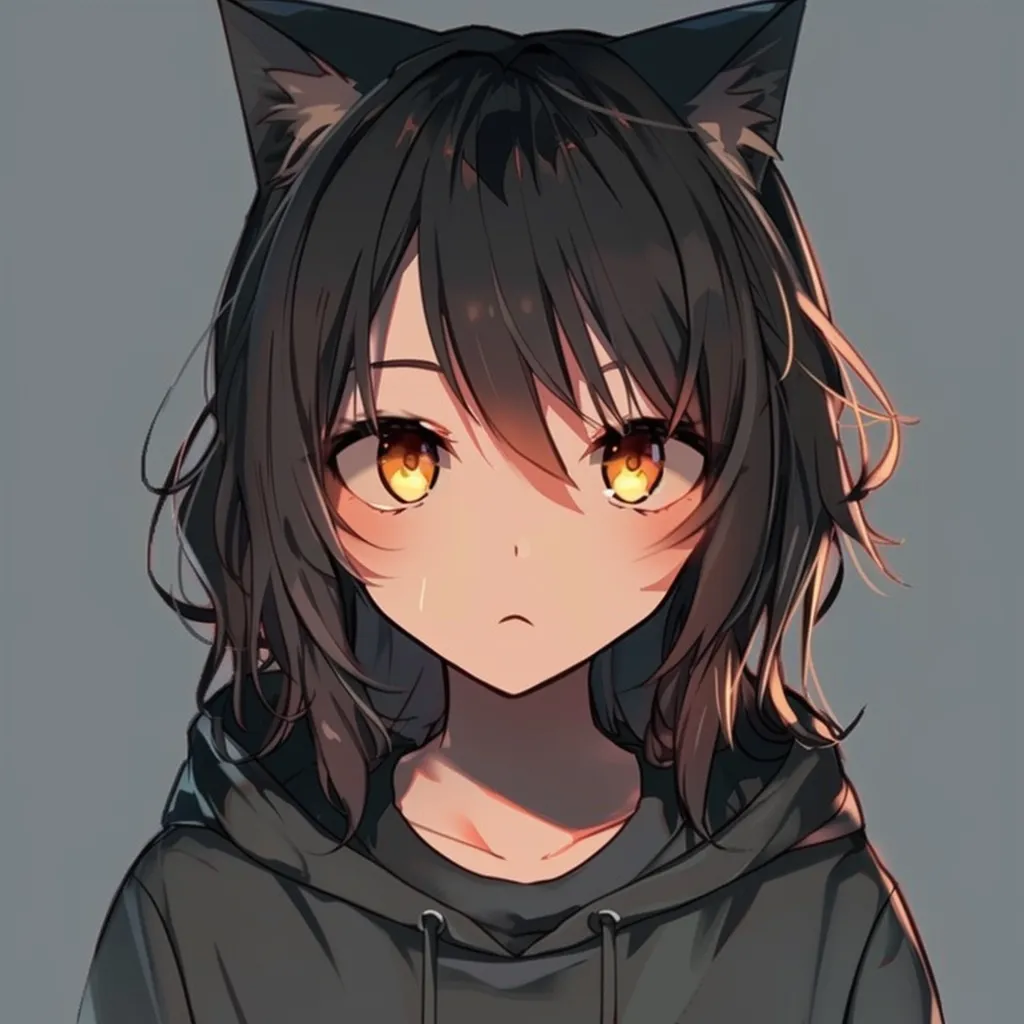 epic anime pfp kuromi, hoodie, cat, fox, miko