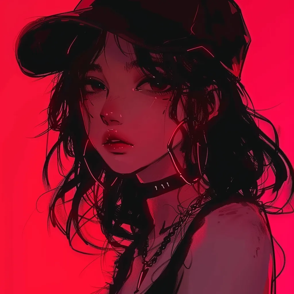 dope anime pfp neon, nico, girl, lofi, junji