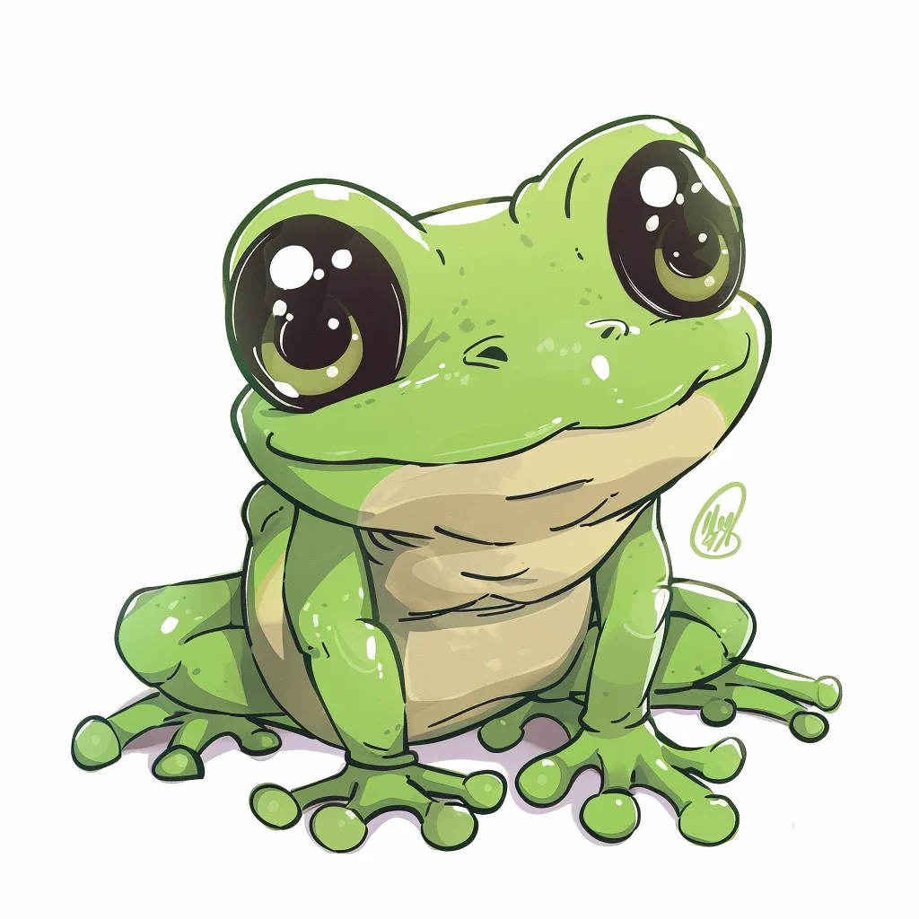 cute frog drawing pfp