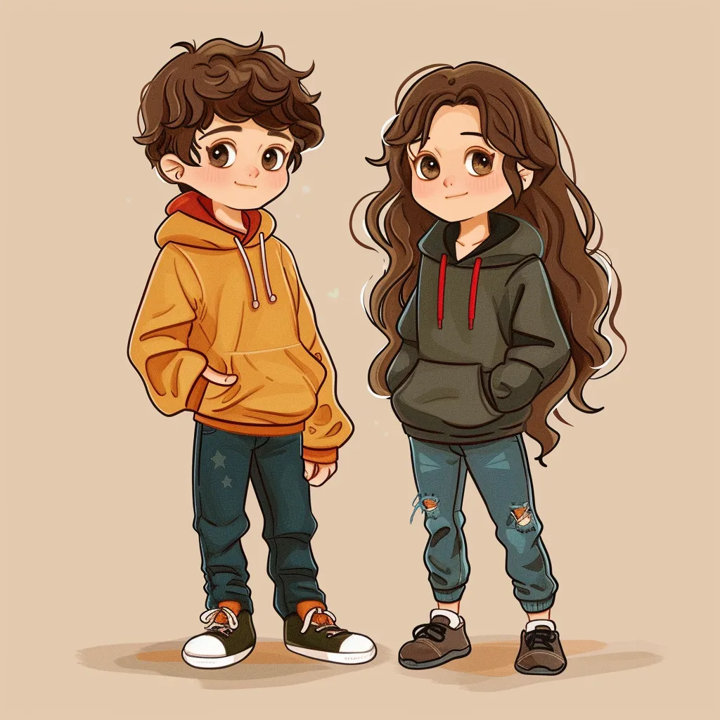 cute matching pfp for best friends boy and girl