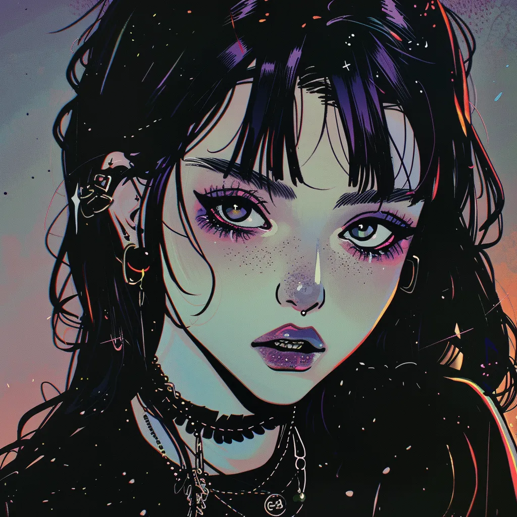 goth y2k anime pfp