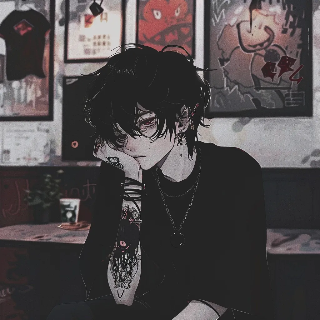 emo anime pfp boy