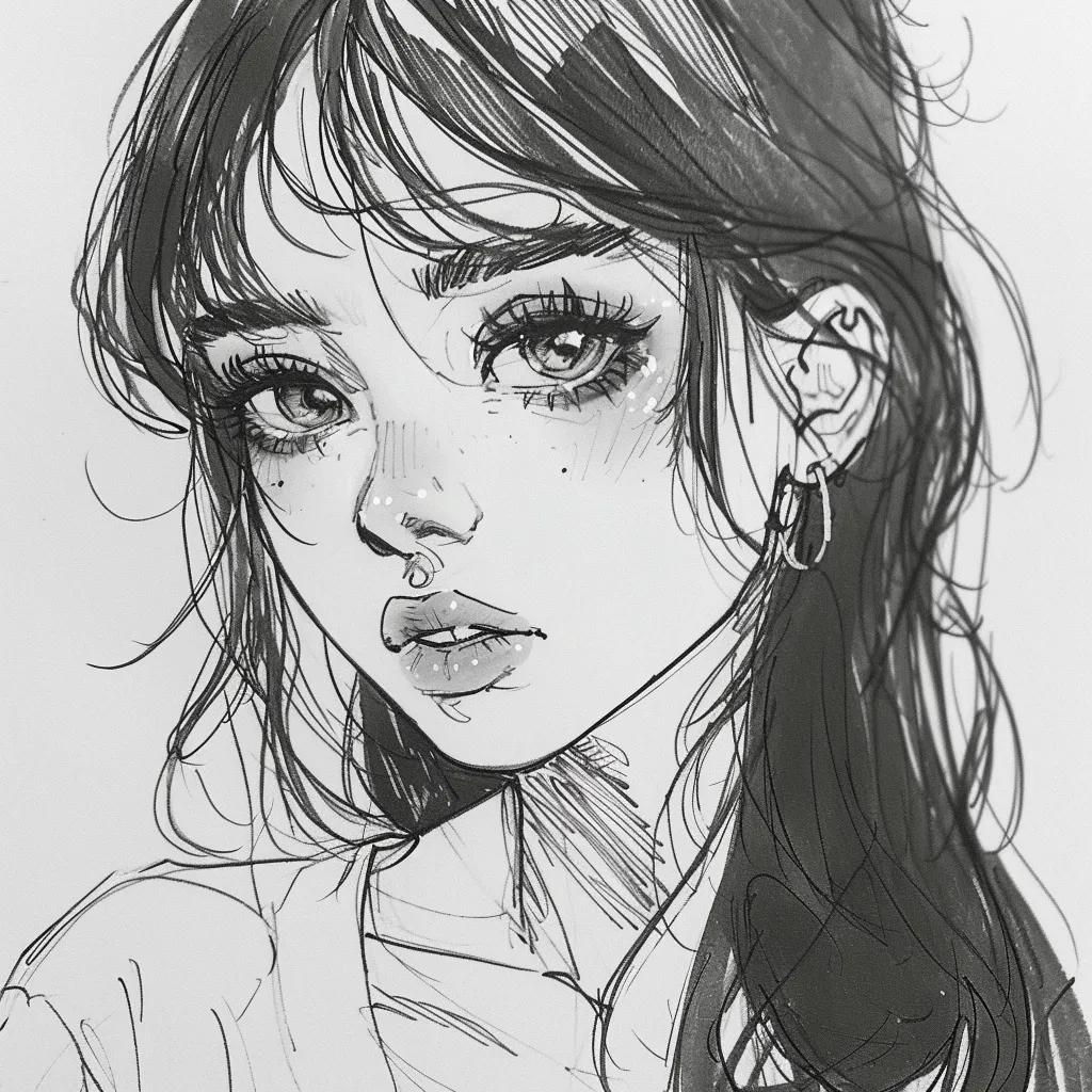 aesthetic anime drawings pinterest girl, study, drawing, tear