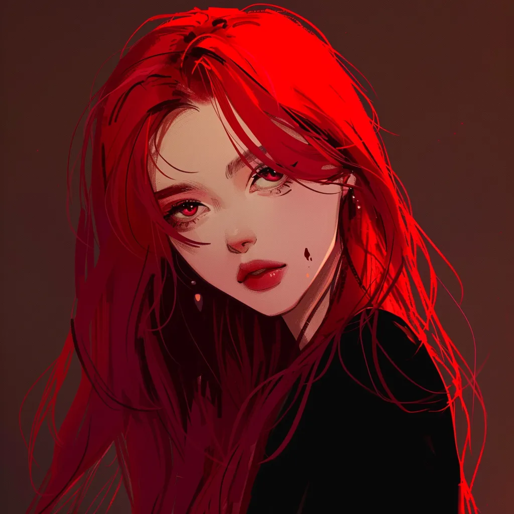 dark red anime pfp