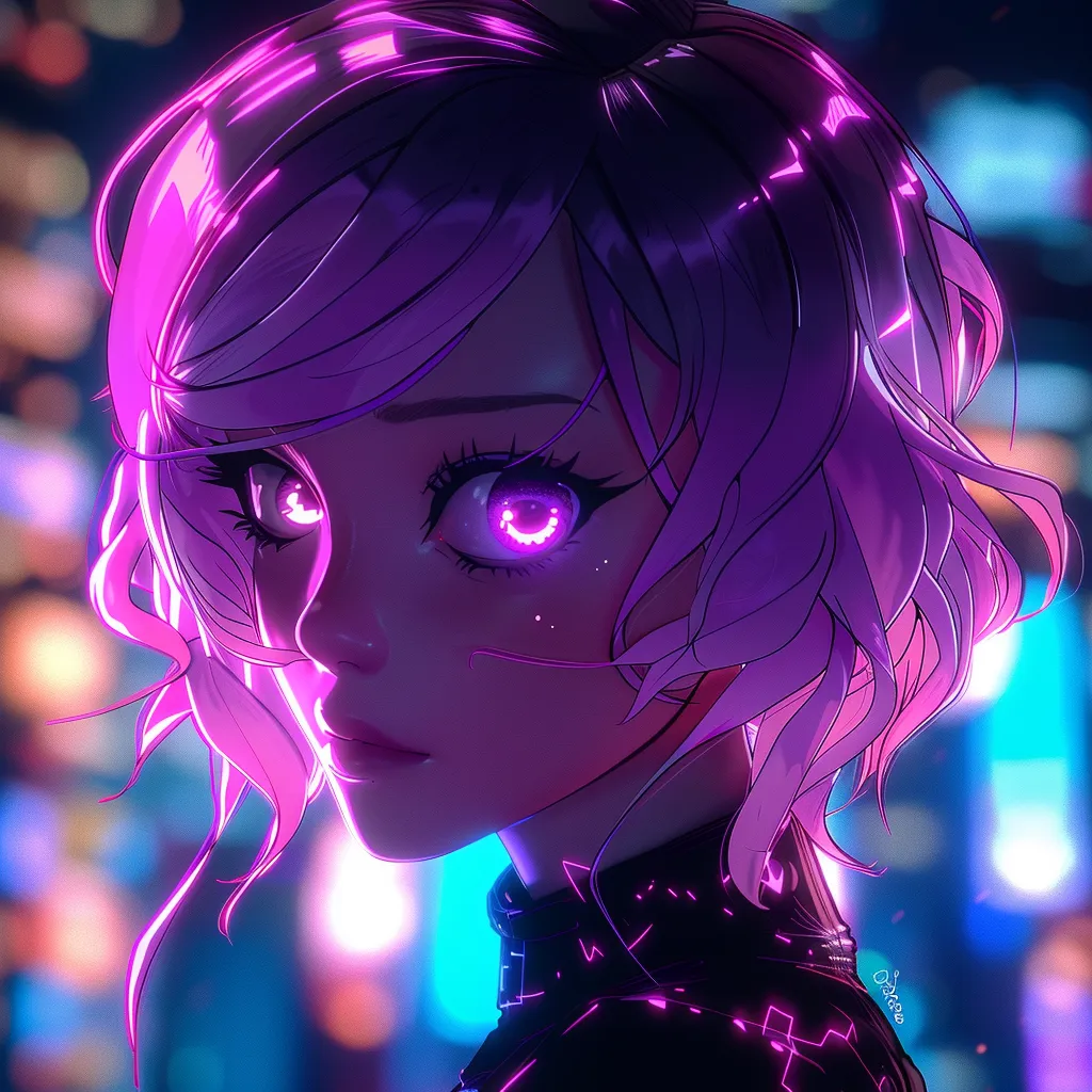 glowing anime pfp 4k